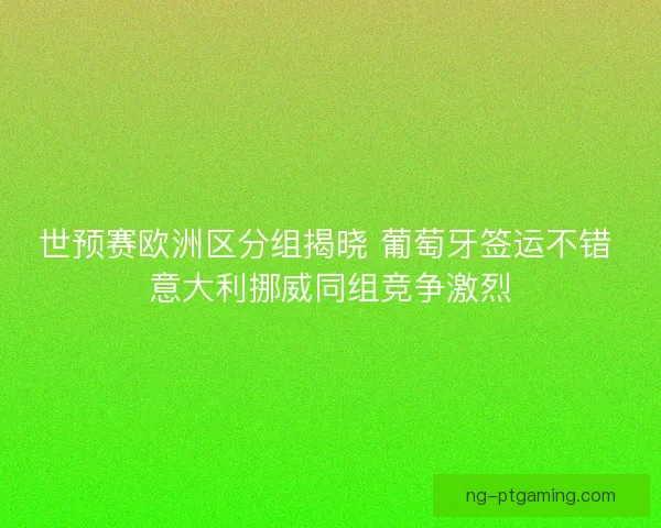 世预赛欧洲区分组揭晓 葡萄牙签运不错 意大利挪威同组竞争激烈